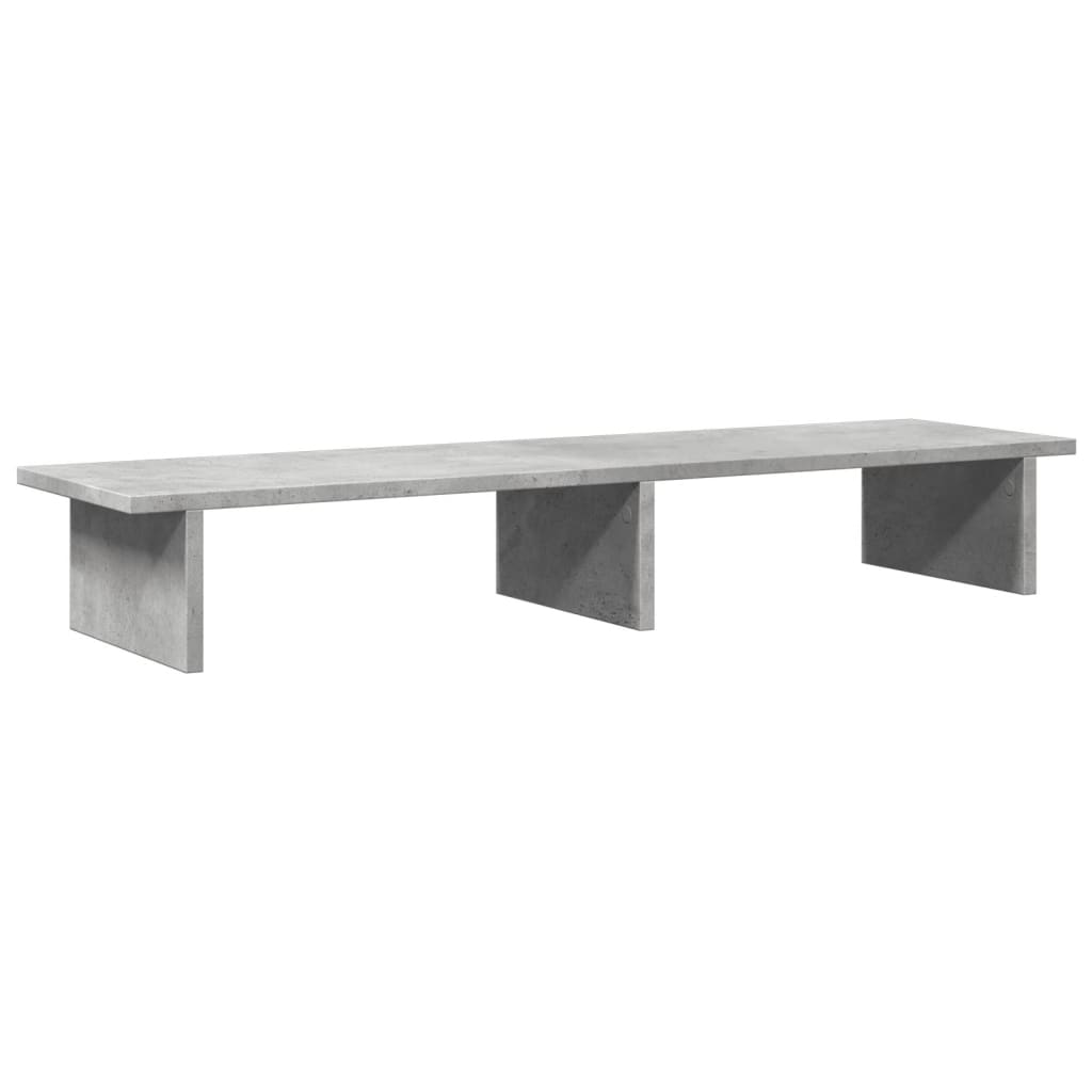 skærmstander 100x27x15 cm konstrueret træ betongrå