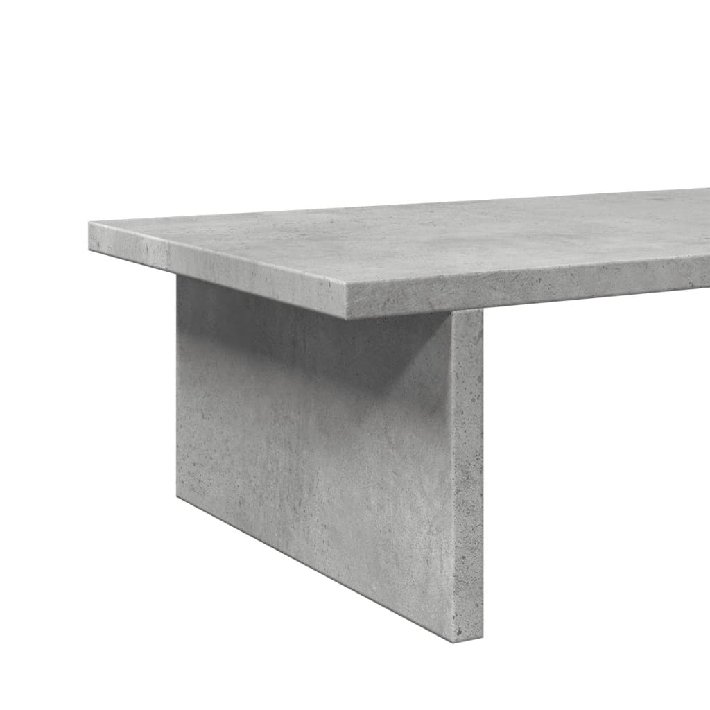 skærmstander 100x27x15 cm konstrueret træ betongrå