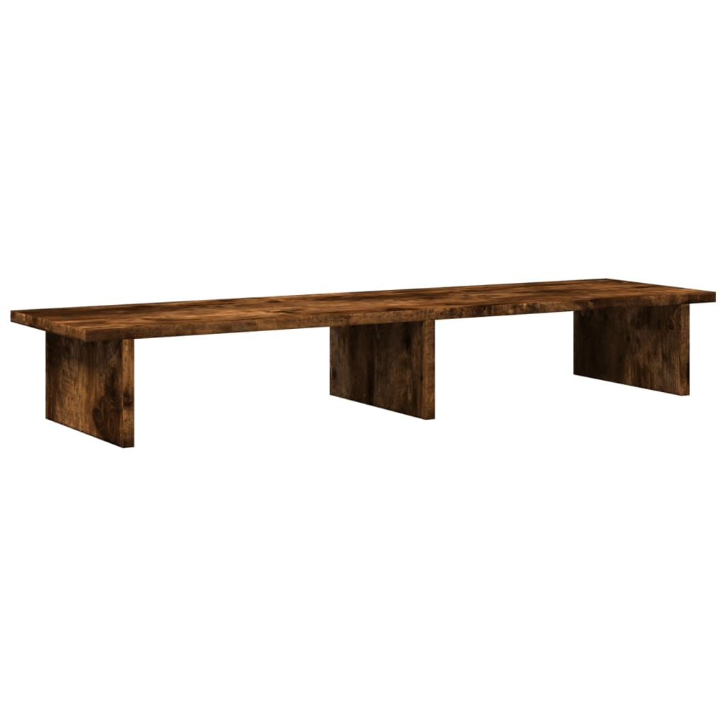skærmstander 100x27x15 cm konstrueret træ røget egetræsfarve