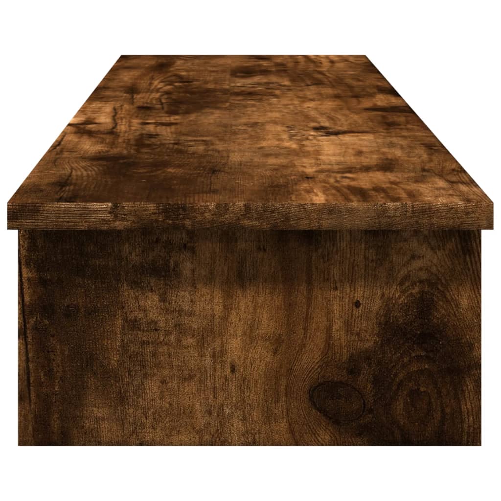 skærmstander 100x27x15 cm konstrueret træ røget egetræsfarve