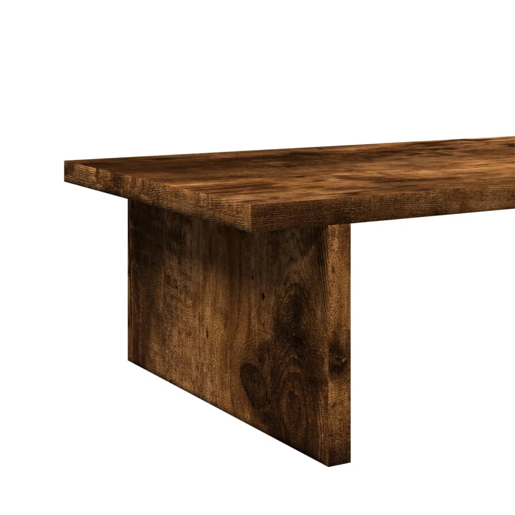 skærmstander 100x27x15 cm konstrueret træ røget egetræsfarve