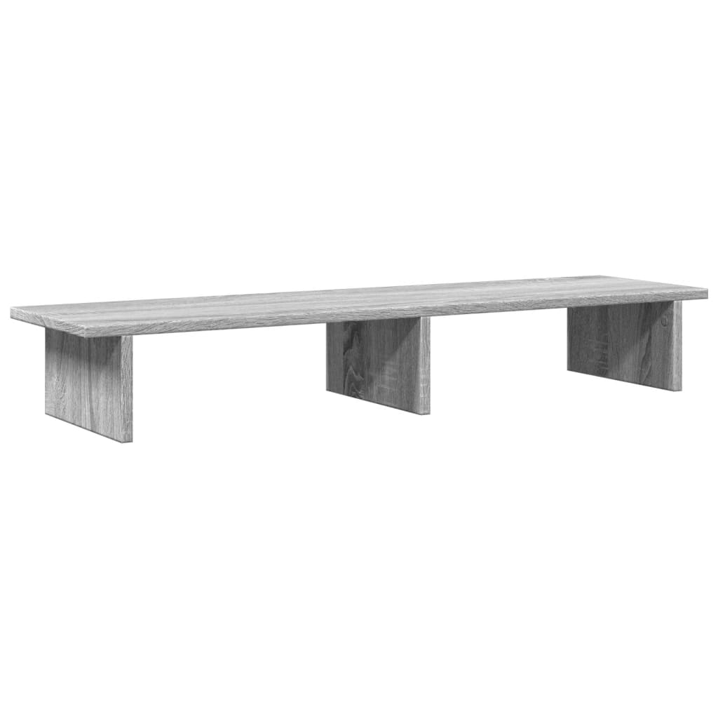 skærmstander 100x27x15 cm konstrueret træ grå sonoma-eg