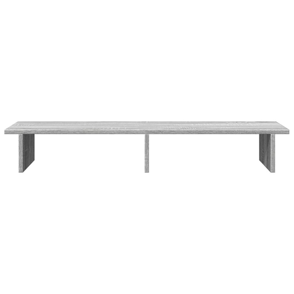 skærmstander 100x27x15 cm konstrueret træ grå sonoma-eg