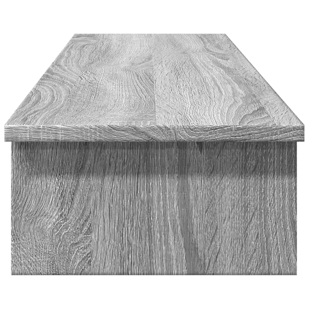 skærmstander 100x27x15 cm konstrueret træ grå sonoma-eg