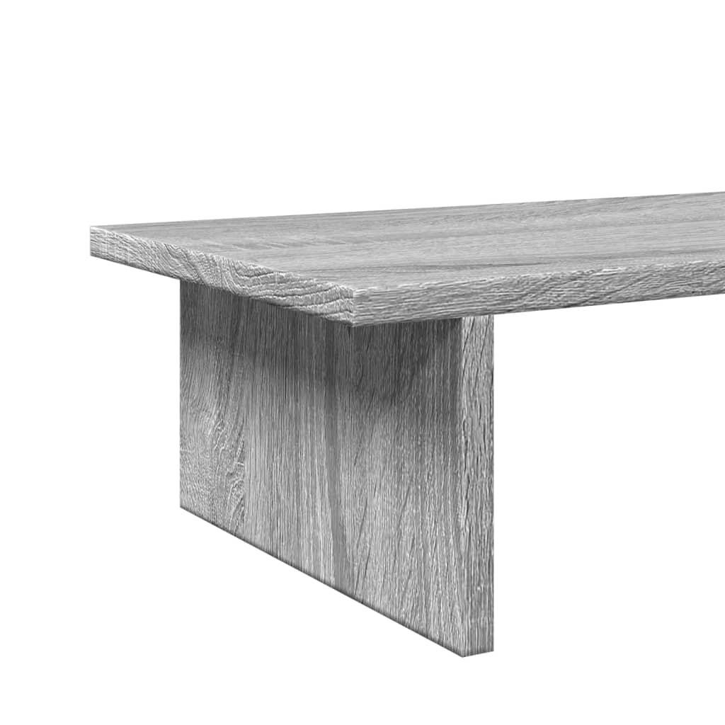skærmstander 100x27x15 cm konstrueret træ grå sonoma-eg