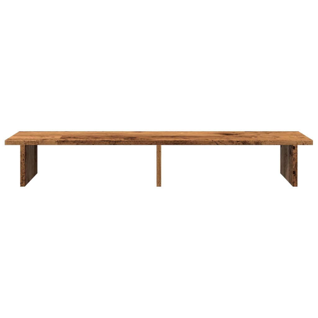 skærmholder 100x27x15 cm konstrueret træ gammelt trælook