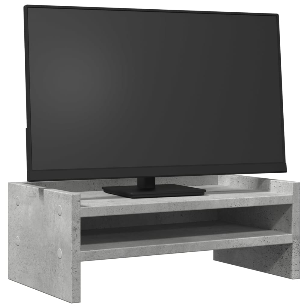 skærmstander 42x24x16 cm konstrueret træ betongrå