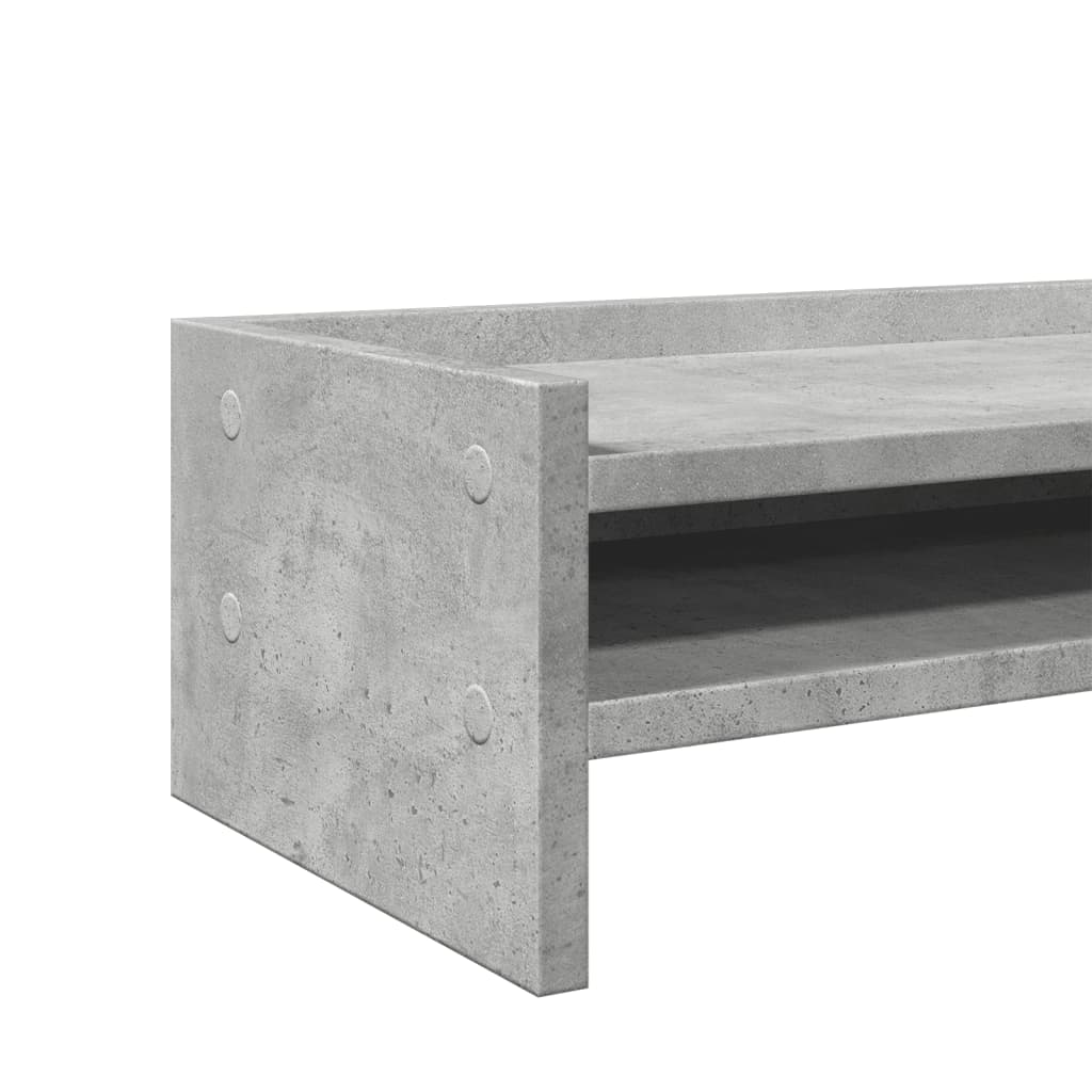 skærmstander 42x24x16 cm konstrueret træ betongrå