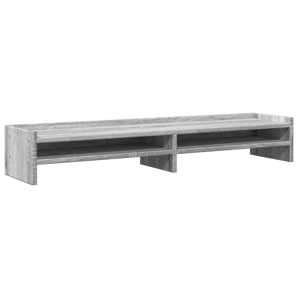 skærmstander 100x24x16 cm konstrueret træ grå sonoma-eg