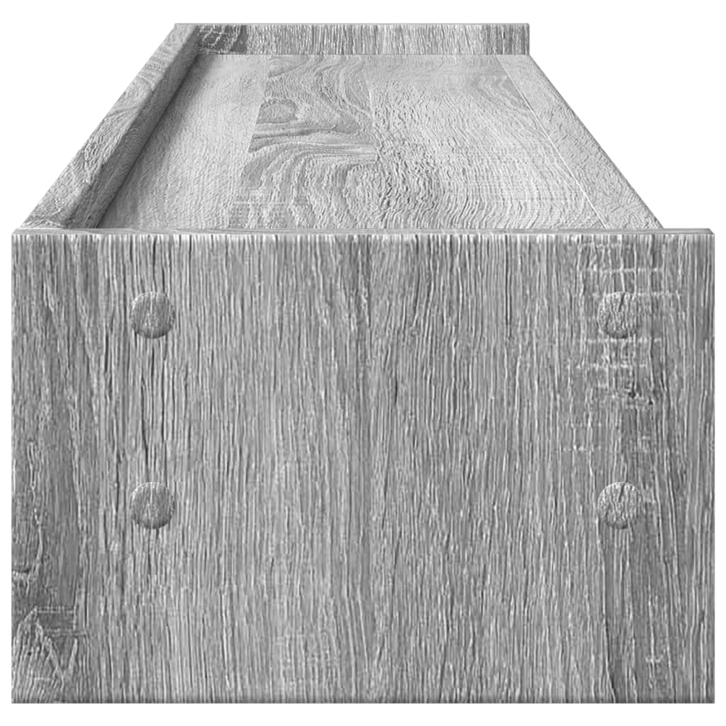 skærmstander 100x24x16 cm konstrueret træ grå sonoma-eg
