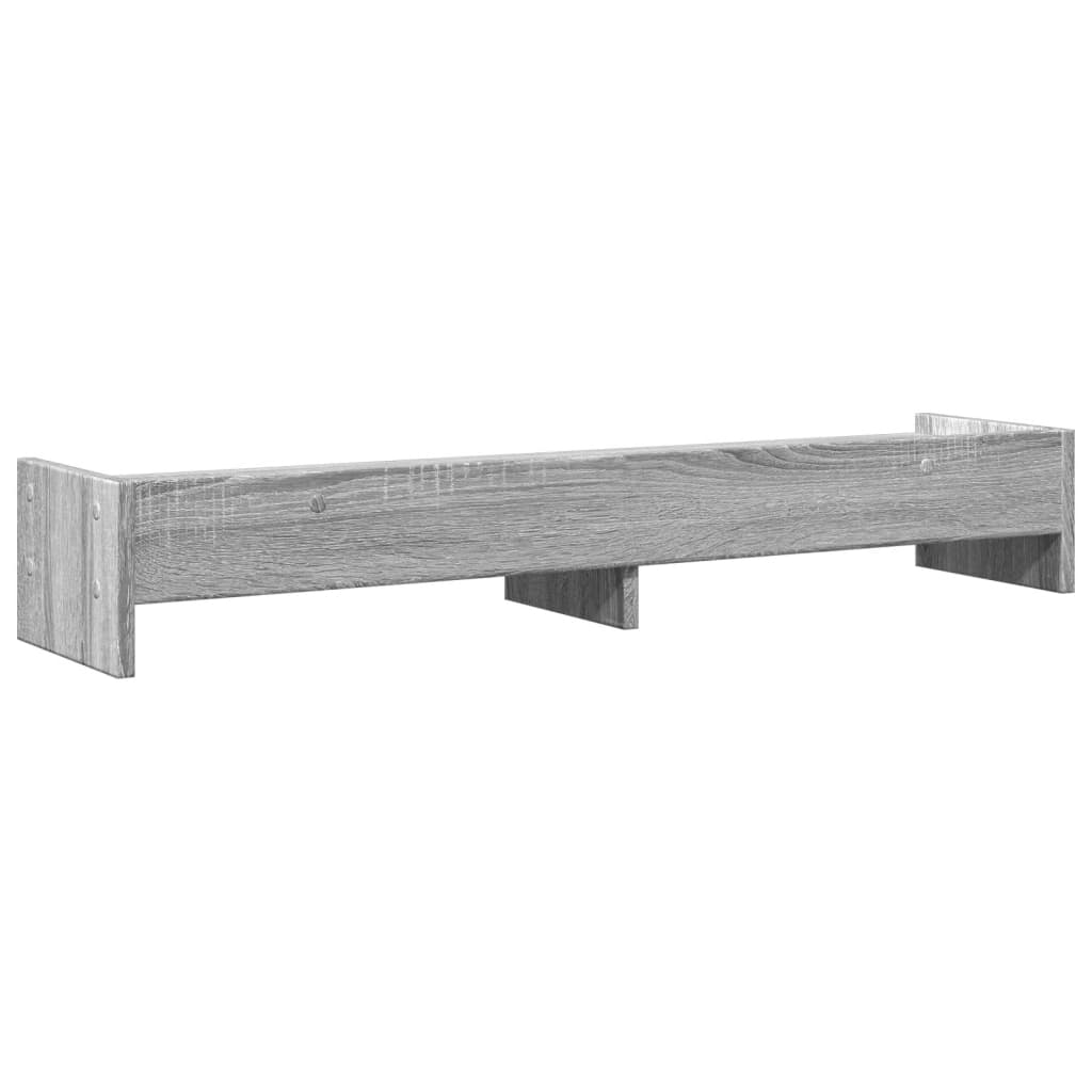 skærmstander 100x24x16 cm konstrueret træ grå sonoma-eg