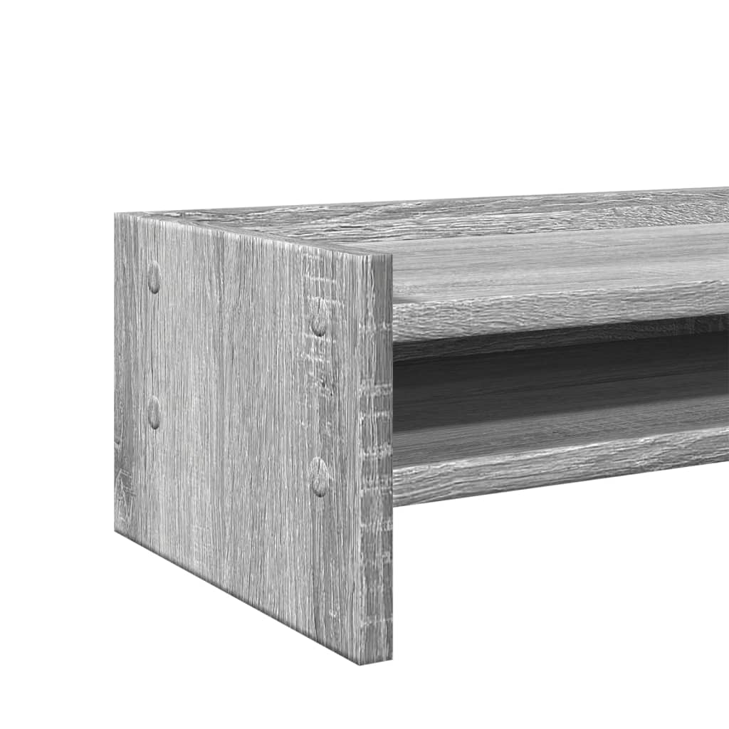 skærmstander 100x24x16 cm konstrueret træ grå sonoma-eg