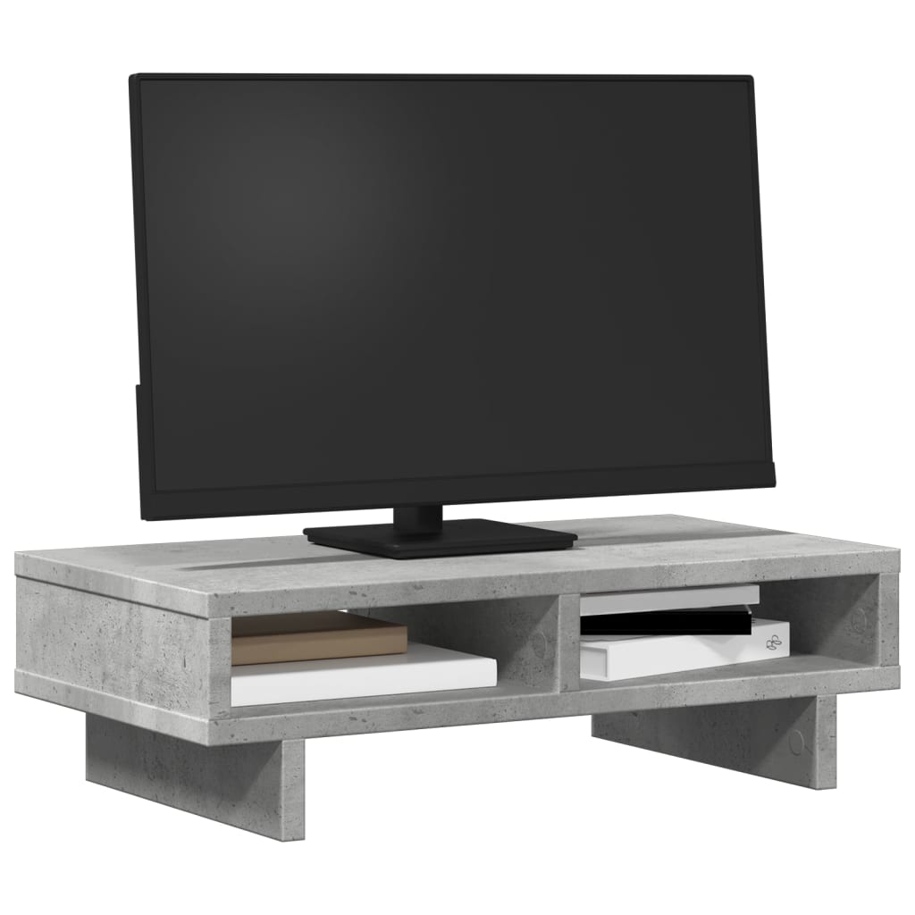 skærmholder 50x27x15 cm konstrueret træ betongrå