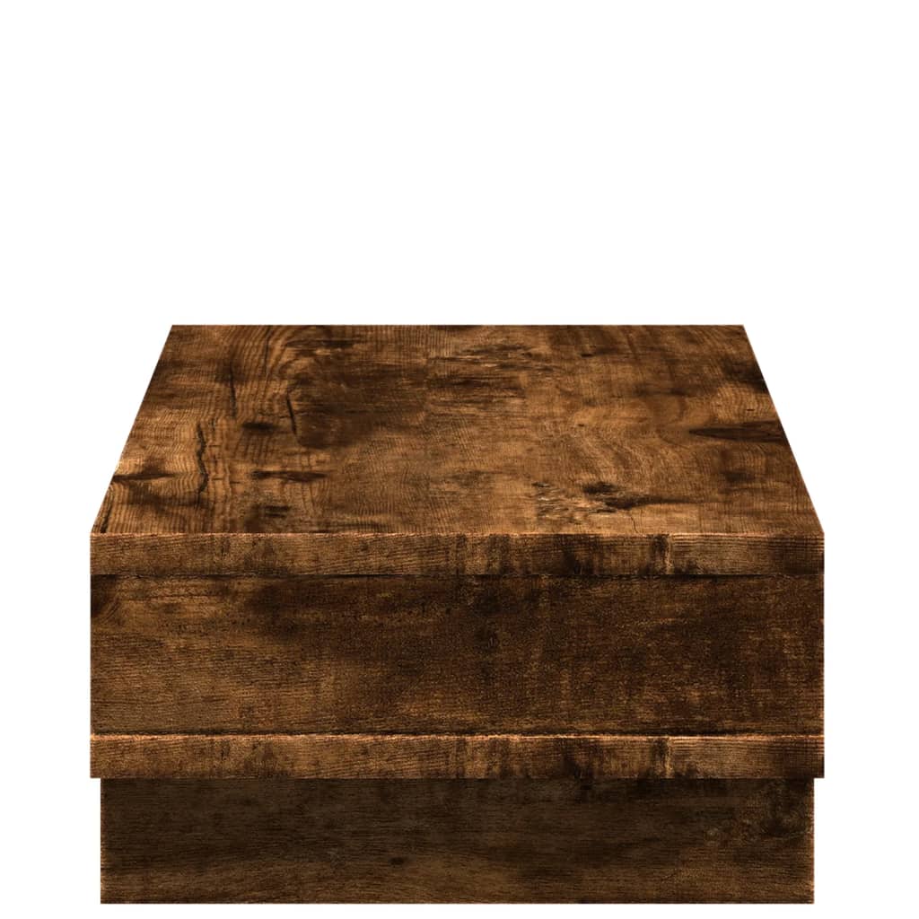 skærmstander 50x27x15 cm konstrueret træ røget egetræsfarve