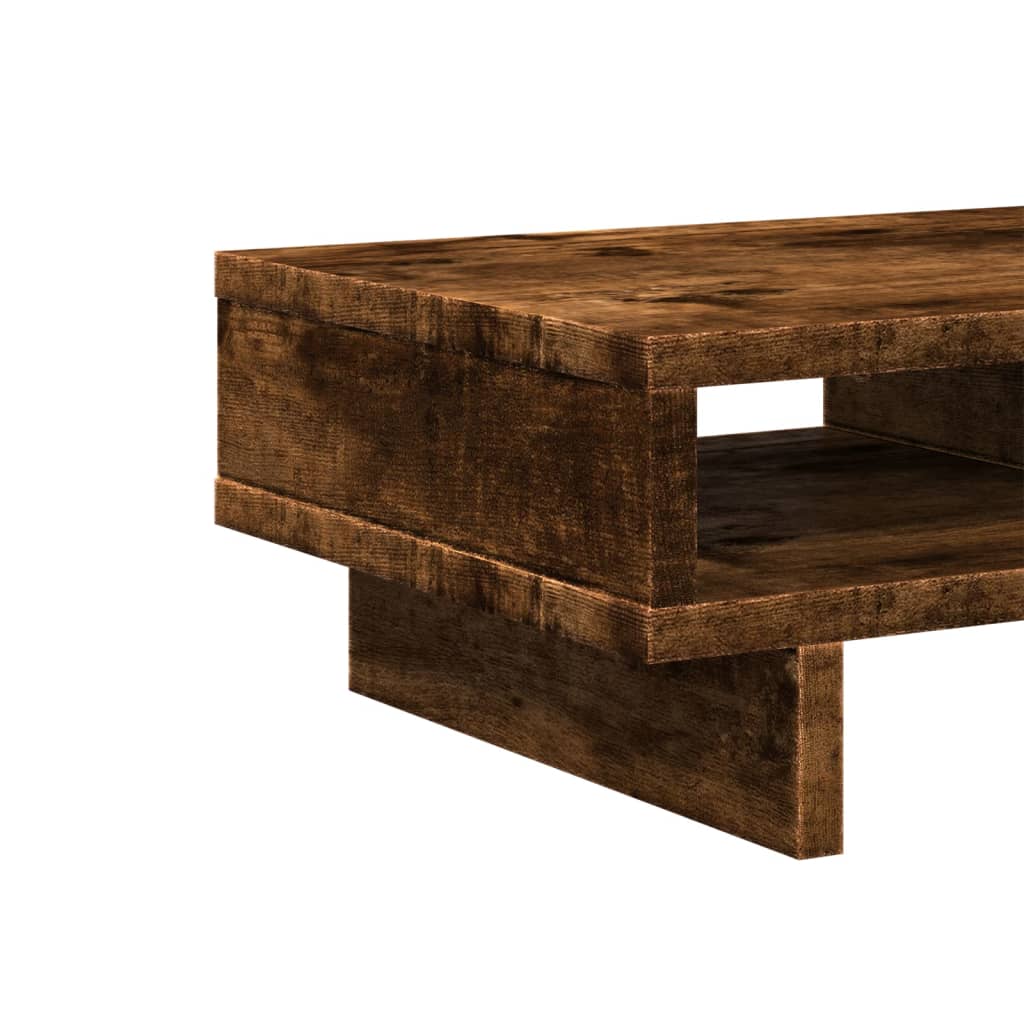 skærmstander 50x27x15 cm konstrueret træ røget egetræsfarve
