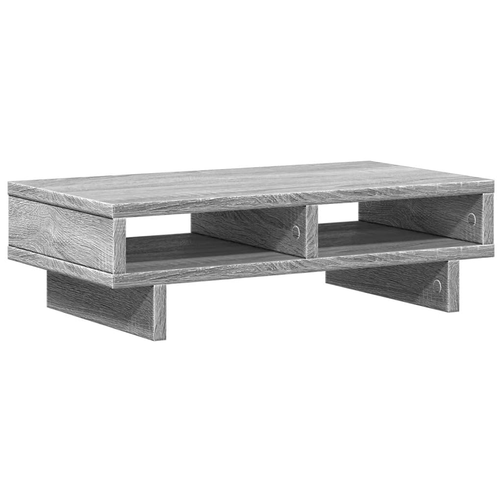 skærmholder 50x27x15 cm konstrueret træ grå sonoma