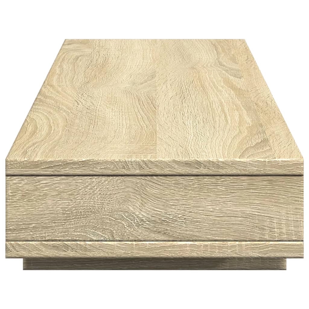 skærmstander 100x27x15 cm konstrueret træ sonoma-eg