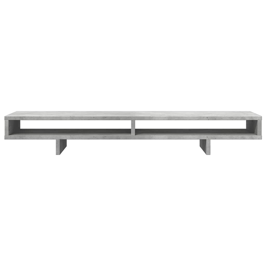 skærmstander 100x27x15 cm konstrueret træ betongrå