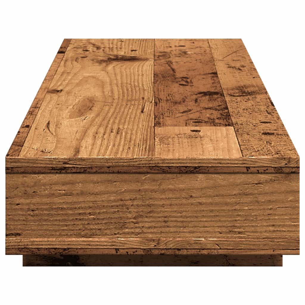 skærmholder 100x27x15 cm konstrueret træ gammelt trælook