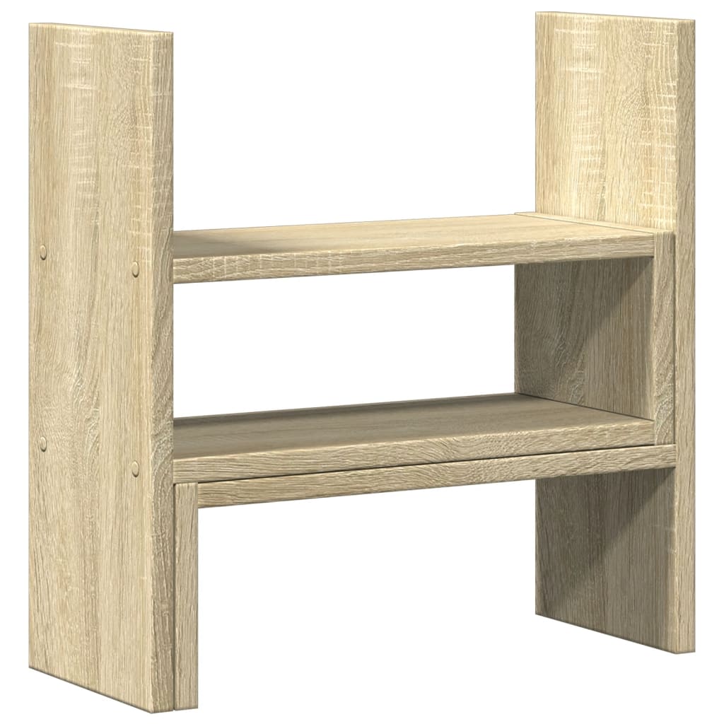 hylde til skrivebord 40x17x41 cm konstrueret træ sonoma-eg