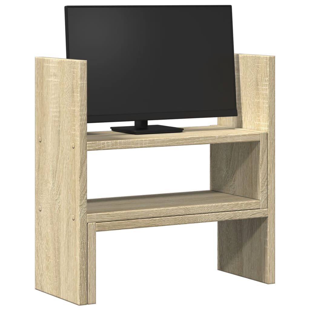 hylde til skrivebord 40x17x41 cm konstrueret træ sonoma-eg