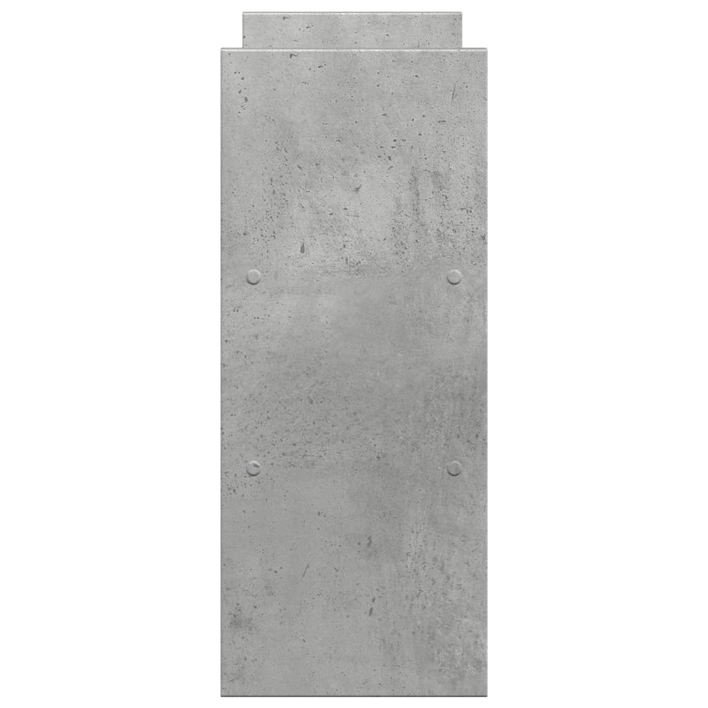 hylde til skrivebord 40x17x41 cm konstrueret træ betongrå