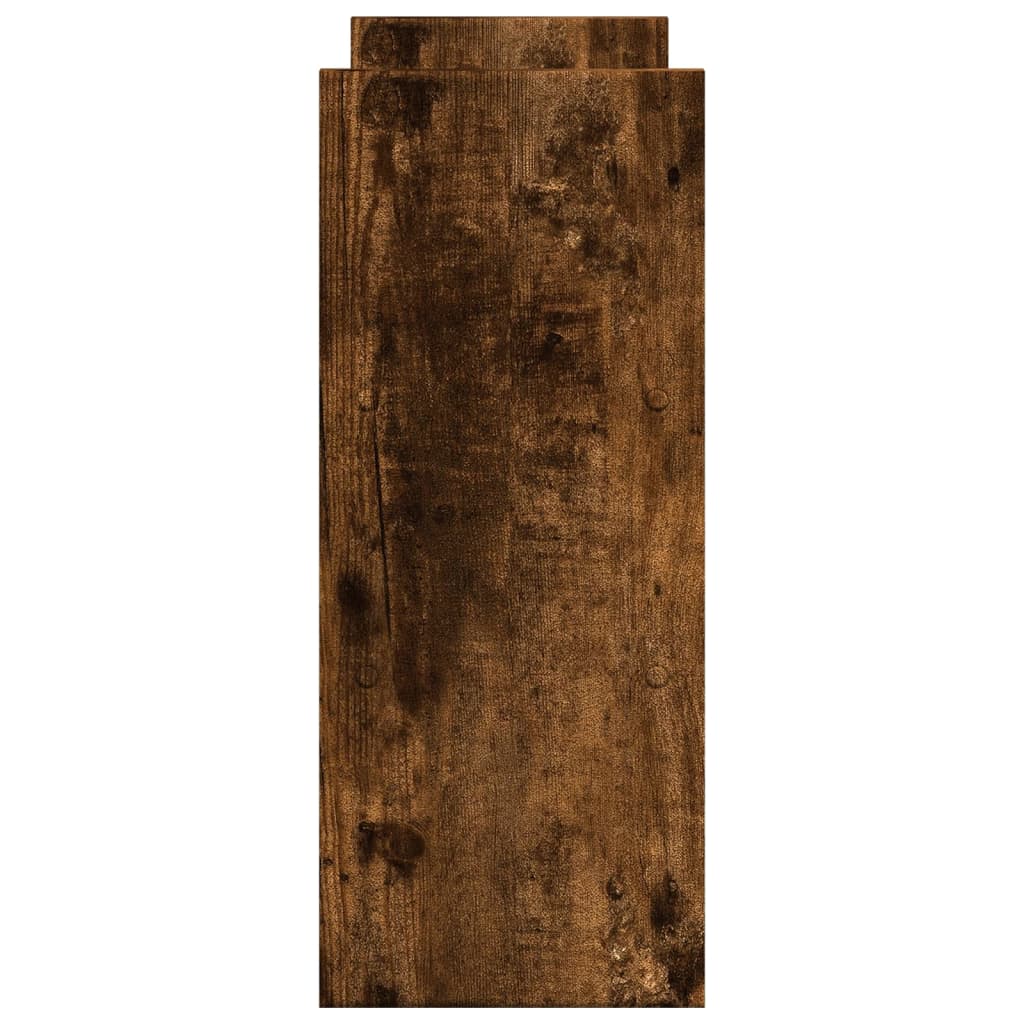 hylde til skrivebord 40x17x41 cm konstrueret træ røget eg