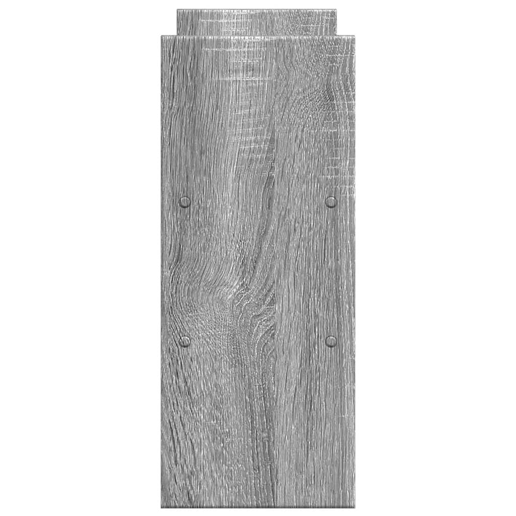 hylde til skrivebord 40x17x41 cm konstrueret træ grå sonoma-eg