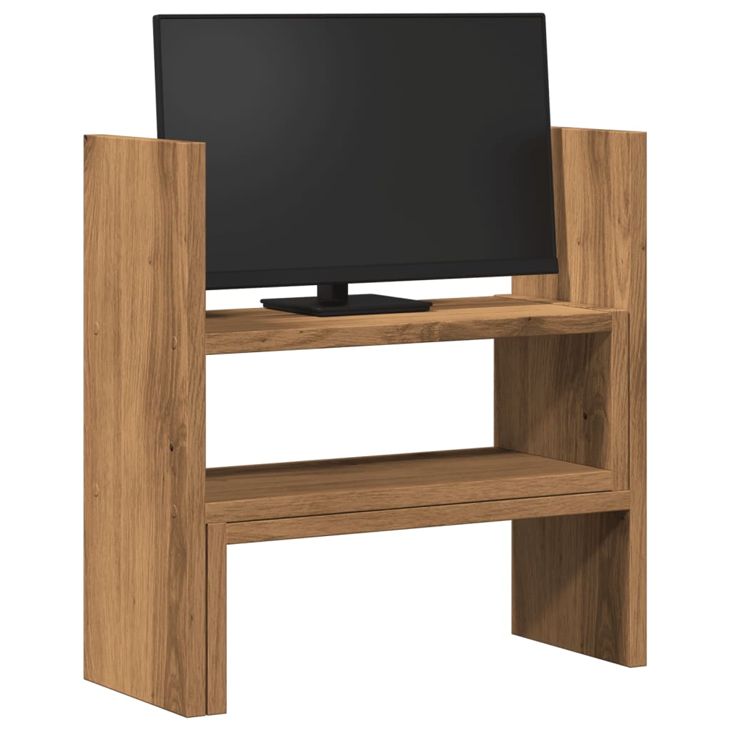 hylde til skrivebord 40x17x41 cm konstrueret træ kunsteg