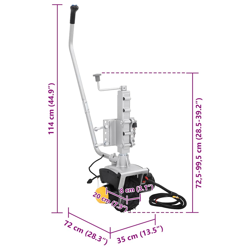 næsehjul 12 V 550 W aluminium