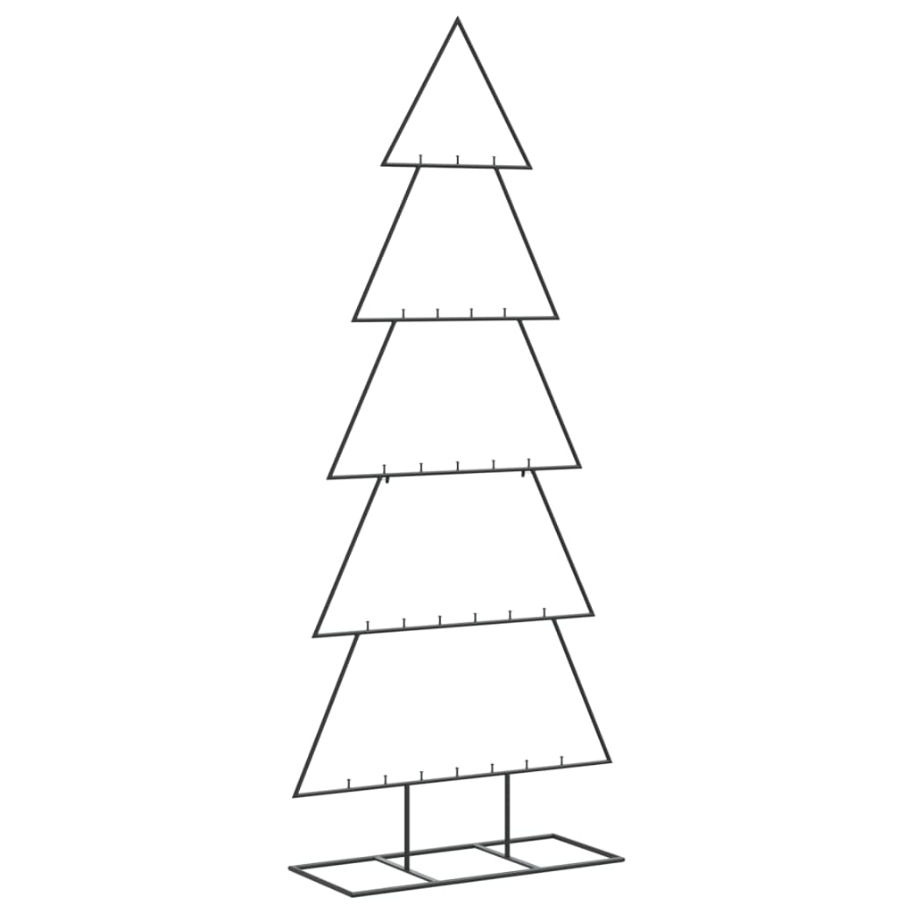 dekorativt juletræ 150 cm metal sort