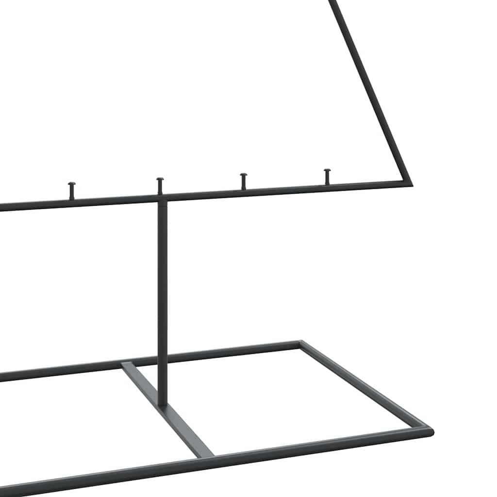 dekorativt juletræ 180 cm metal sort