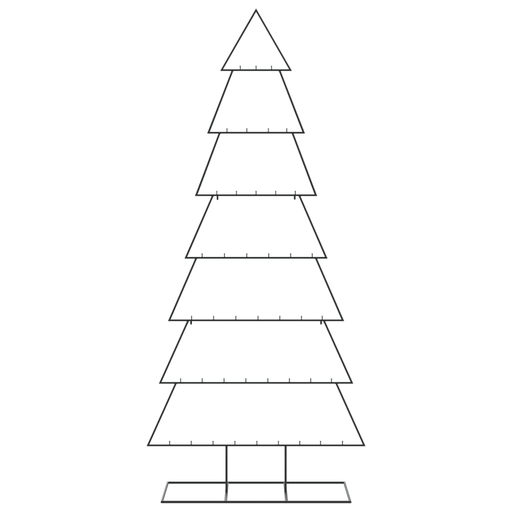 dekorationstræ 210 cm metal sort
