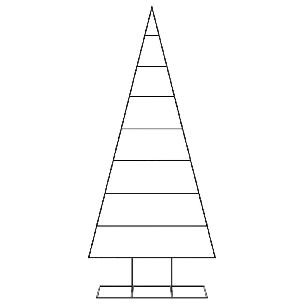 dekorativt juletræ 180 cm metal sort