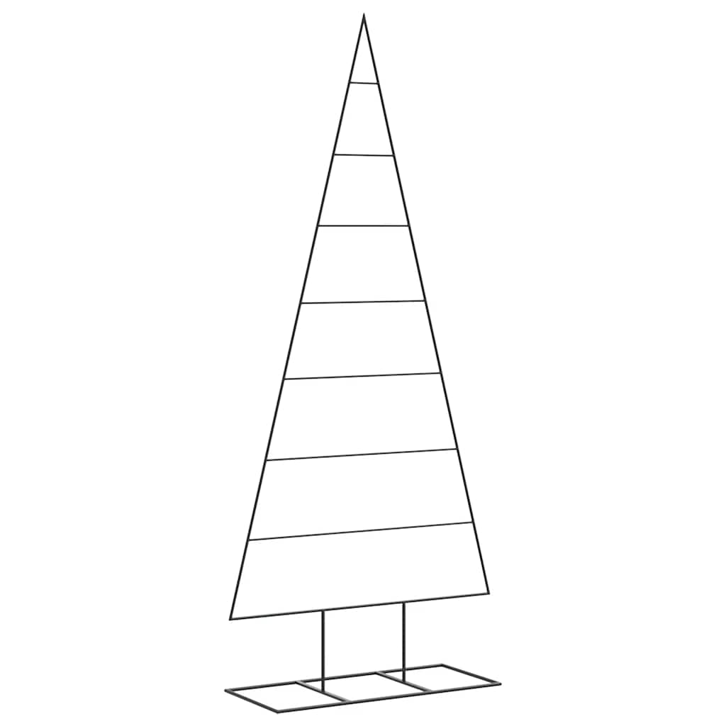 dekorativt juletræ 180 cm metal sort