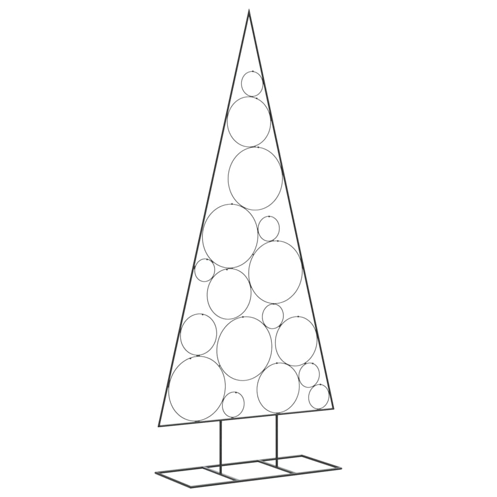 dekorativt juletræ 180 cm metal sort