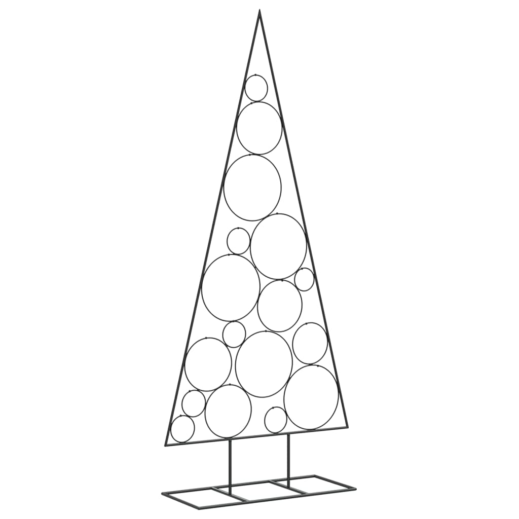 dekorativt juletræ 180 cm metal sort
