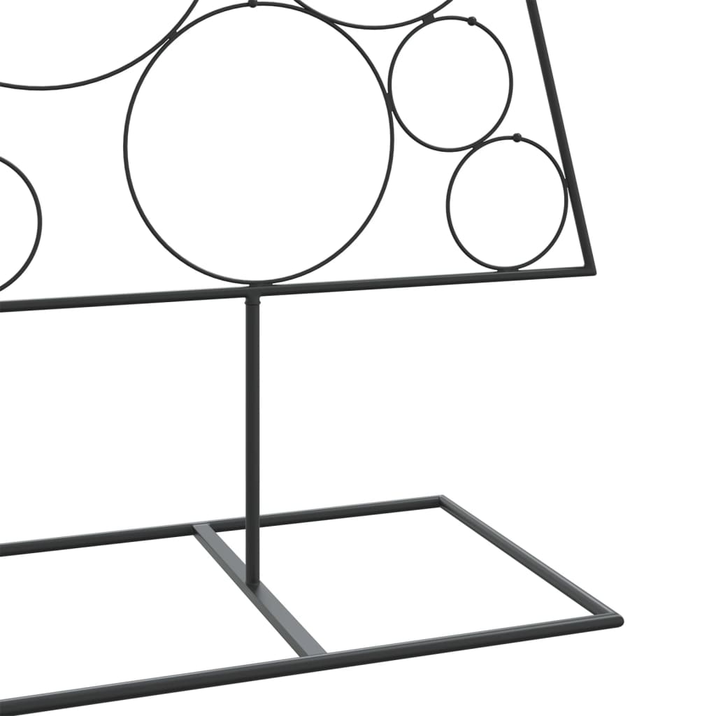 dekorativt juletræ 180 cm metal sort