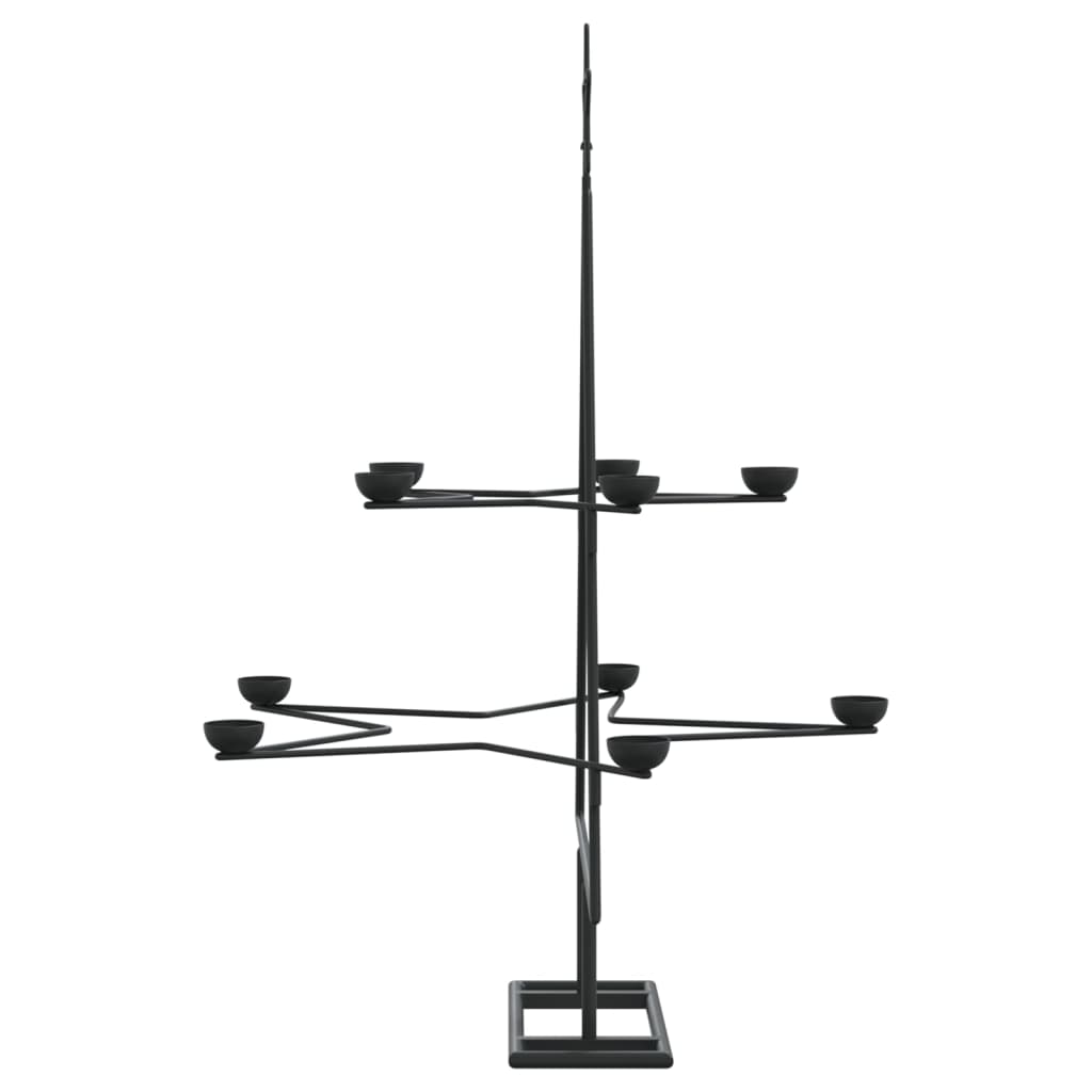 dekorativt juletræ 75 cm metal sort