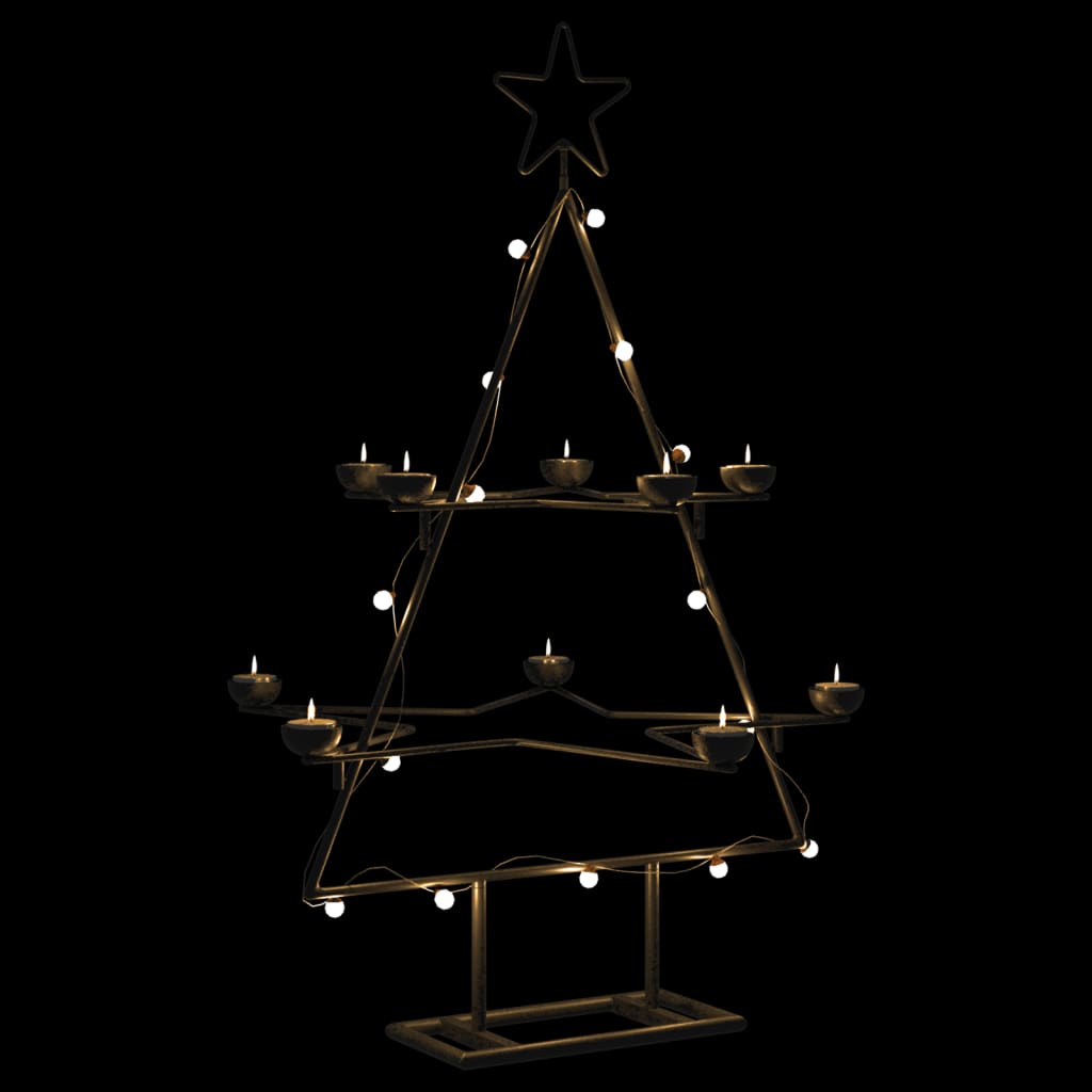 dekorativt juletræ 75 cm metal sort