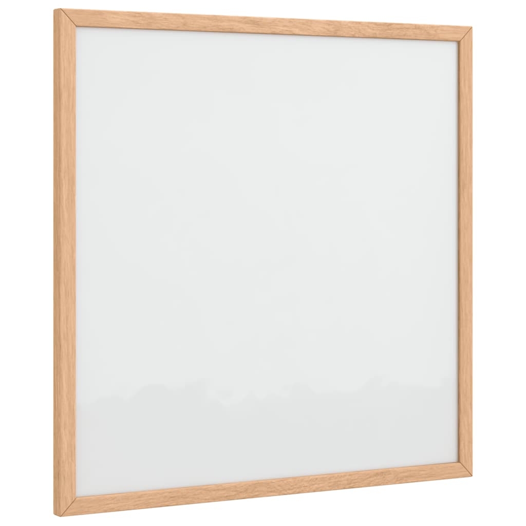 magnetisk whiteboardtavle med ramme af massivt fyrretræ 40x40cm