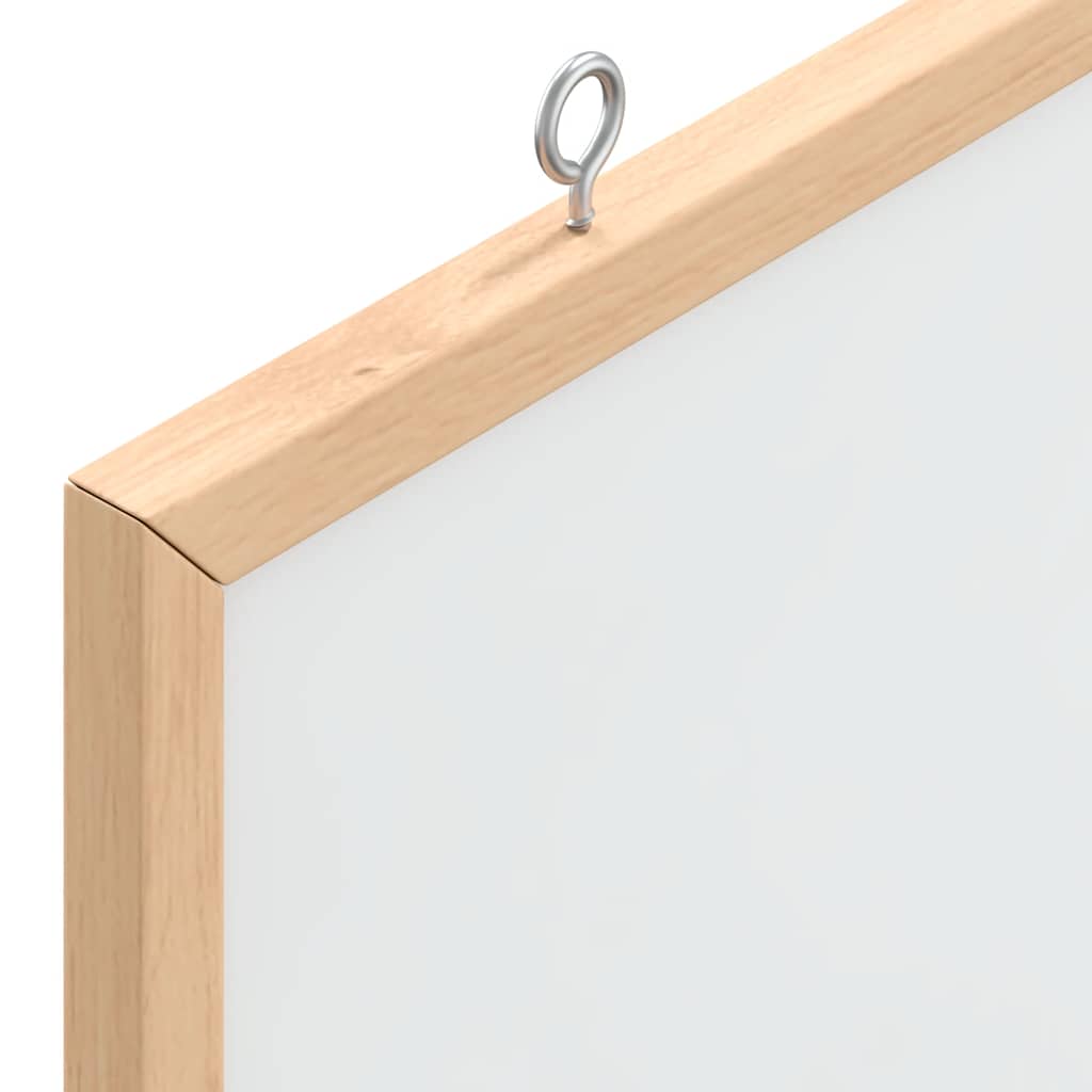 magnetisk whiteboardtavle med ramme af massivt fyrretræ 40x40cm