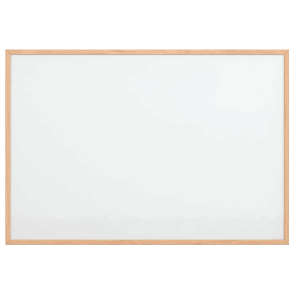 magnetisk whiteboardtavle med ramme i massivt fyrretræ 80x55 cm