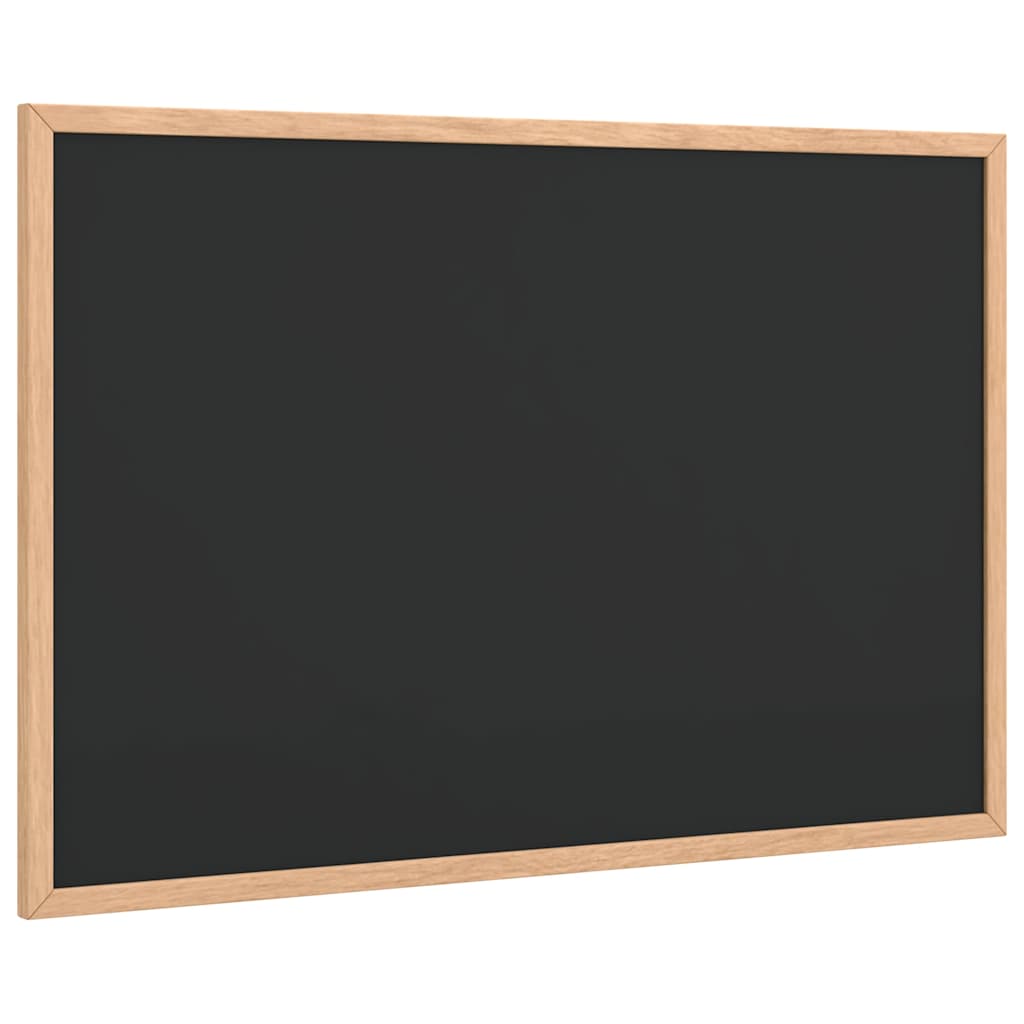 tavle med ramme af massivt fyrretræ sort 60x40 cm