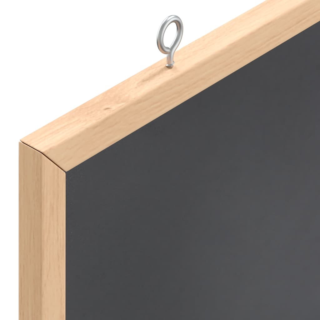 tavle med ramme af massivt fyrretræ sort 60x40 cm