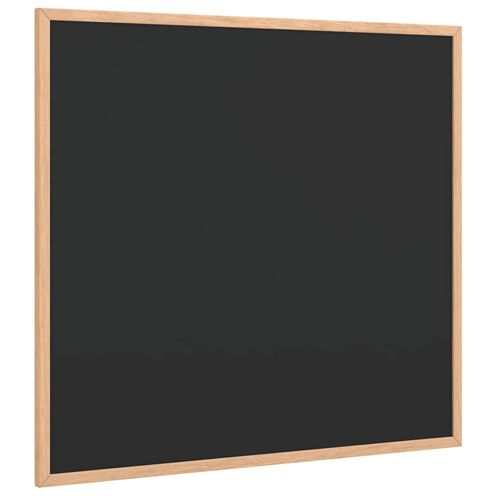 tavle med ramme af massivt fyrretræ sort 60x55 cm
