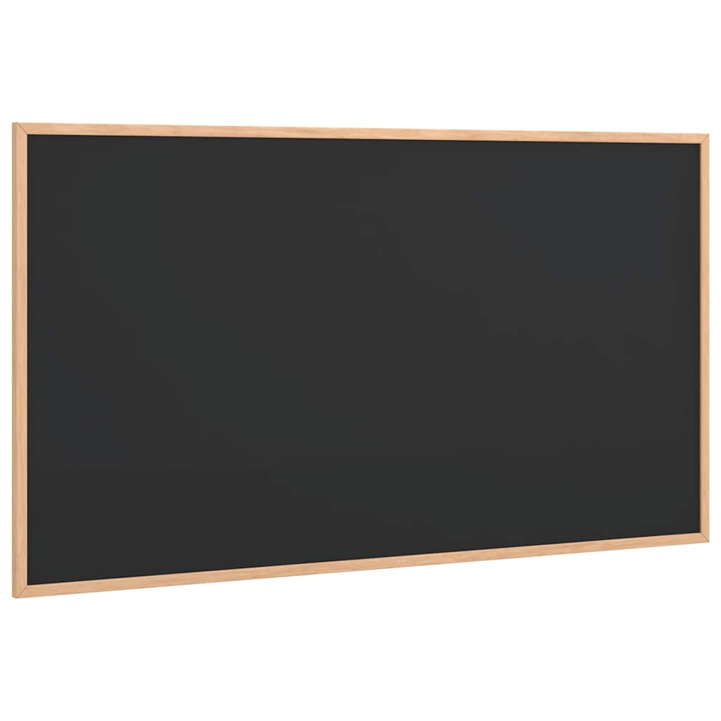 tavle med ramme af massivt fyrretræ sort 100x55 cm