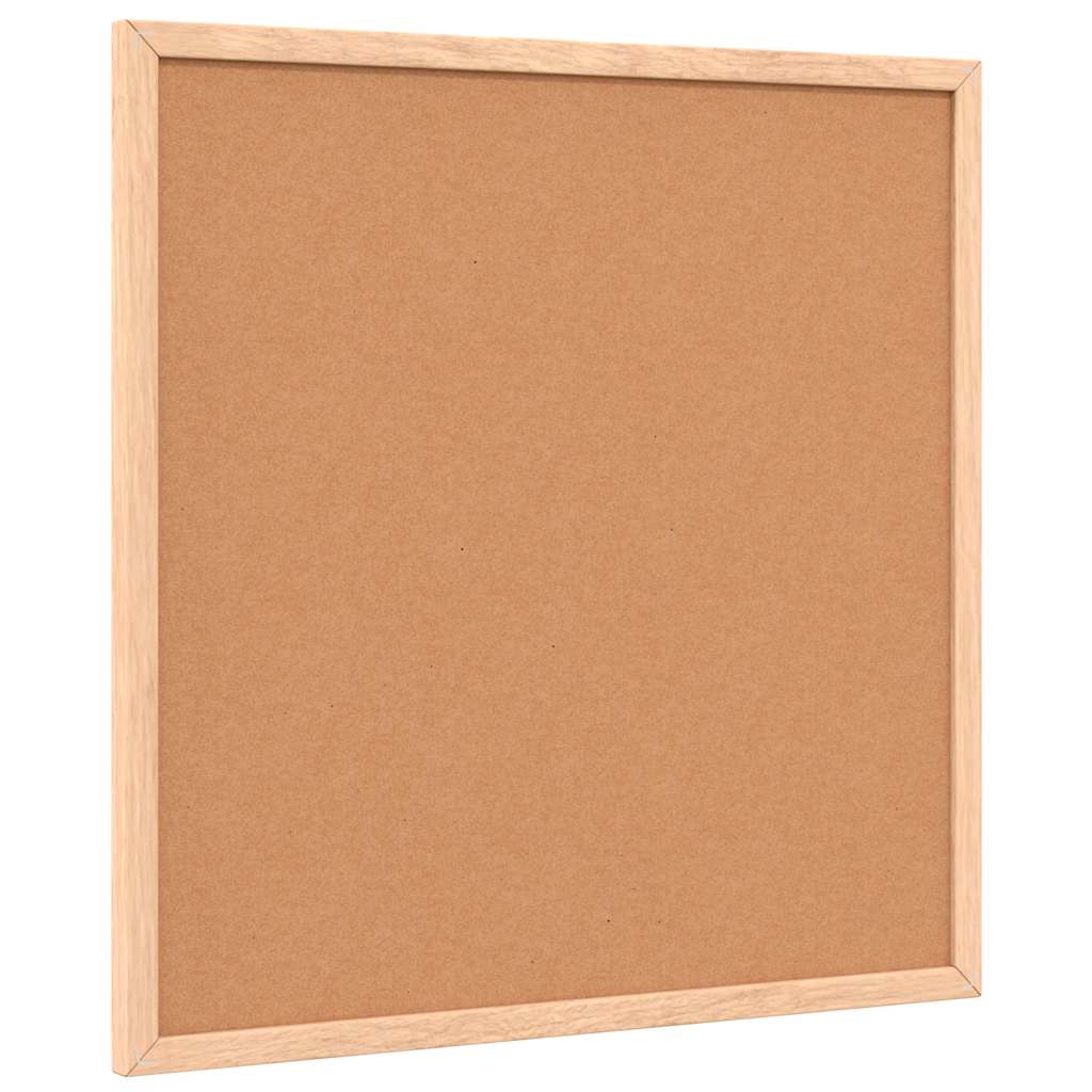 korktavle med ramme af massivt fyrretræ 40x40 cm