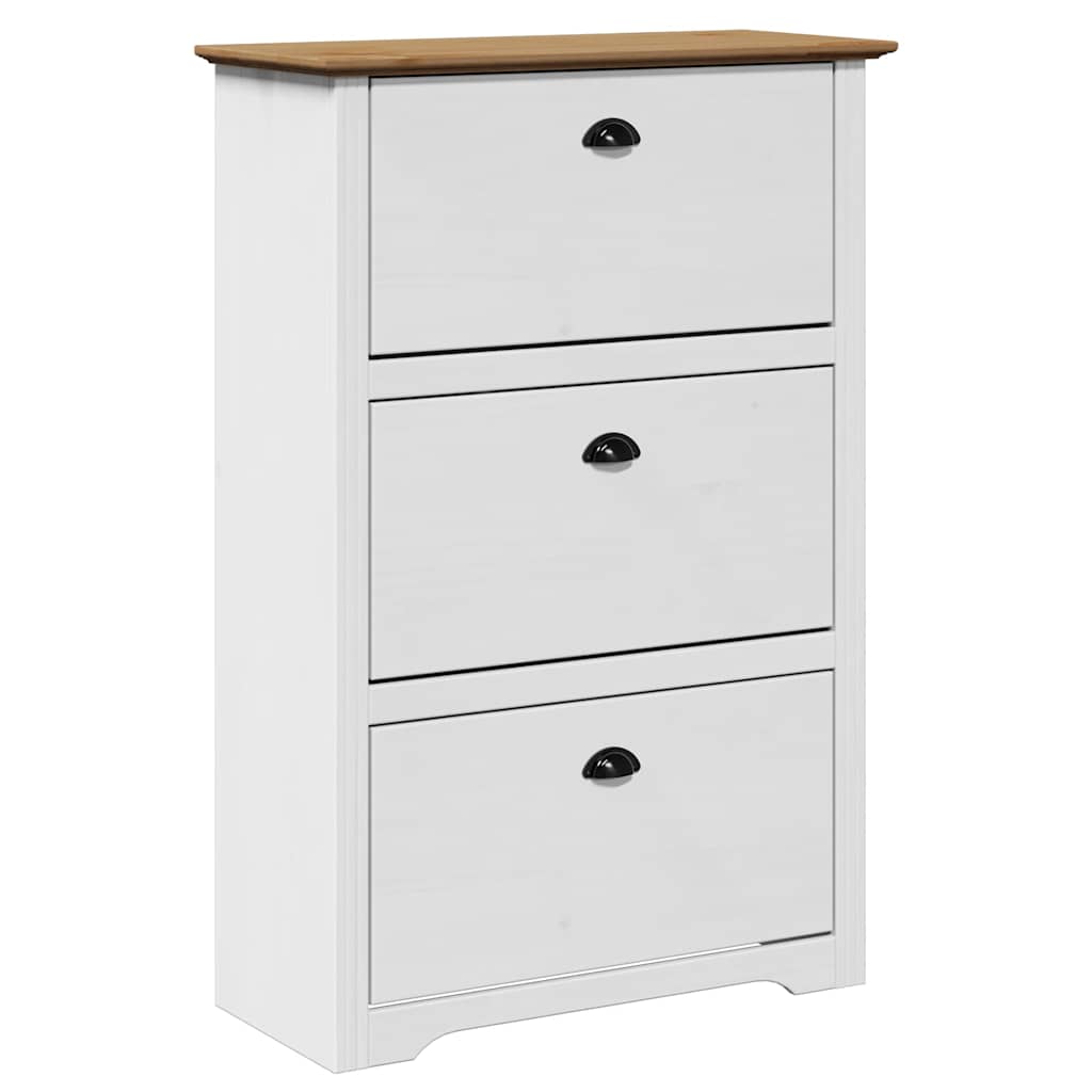 skoreol BODO 80x35x118 cm hvid og brun