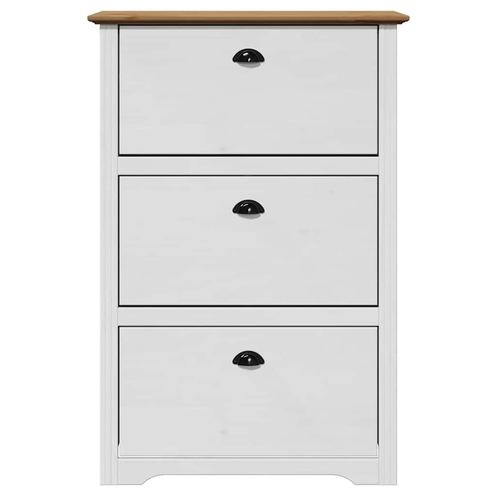 skoreol BODO 80x35x118 cm hvid og brun